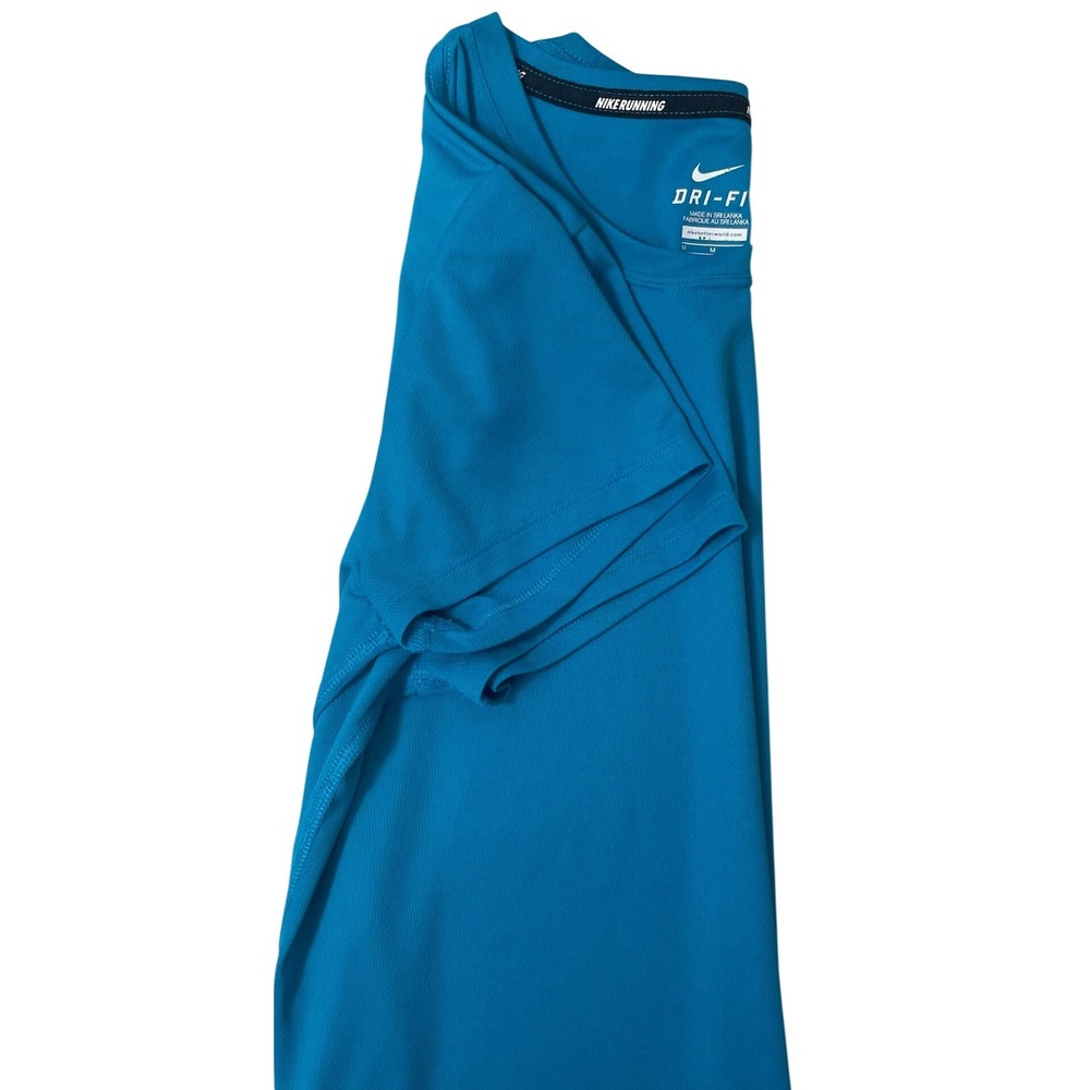 Nike Dri Fit Shirt Womens Medium Blue Athletic Running Tee - Picture 6 of 8
